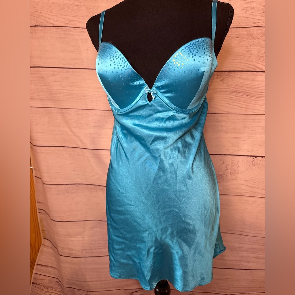 NEVER WORN Victorias Secret blue babydoll slip intimate dress